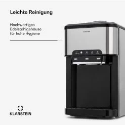 Aqueous Eiswürfelmaschine 3-in-1: Eiswürfel, Wasserspender: Heiß & Kalt 20 Kg/24h -Klarstein 10041845 de 0006 usp