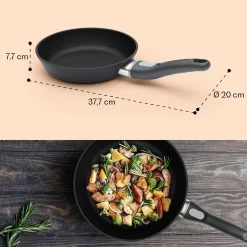 Noto Endurance Bratpfanne Ø20 Cm Geschmiedetes Aluminium Abnehmbarer Griff 19 Noto Endurance Bratpfanne Ø20 Cm Geschmiedetes Aluminium Abnehmbarer Griff -Klarstein 10045001 yy 0009 dimensions