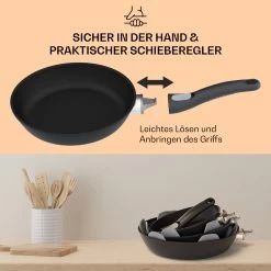 Noto Endurance Bratpfanne Ø24 Cm Geschmiedetes Aluminium Abnehmbarer Griff -Klarstein 10045002 de 0004 usp