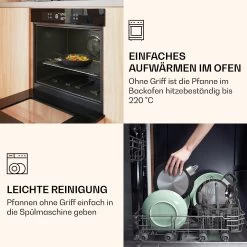 Noto Endurance Bratpfanne Ø24 Cm Geschmiedetes Aluminium Abnehmbarer Griff -Klarstein 10045002 de 0007 usp