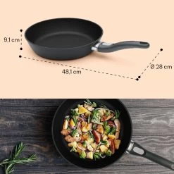 Noto Endurance Bratpfanne Ø28 Cm Geschmiedetes Aluminium Abnehmbarer Griff 19 Noto Endurance Bratpfanne Ø28 Cm Geschmiedetes Aluminium Abnehmbarer Griff -Klarstein 10045003 yy 0009 dimensions
