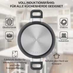 Noto Endurance Kochtopf Ø24cm Geschmiedetes Aluminium Deckel Induktion PTFE-Antihaftbeschichtung 14 Noto Endurance Kochtopf Ø24cm Geschmiedetes Aluminium Deckel Induktion PTFE-Antihaftbeschichtung -Klarstein 10045007 de 0004 usp