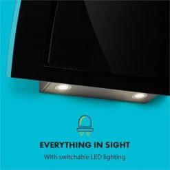 Sabia 90 Dunstabzugshaube | 90cm | 600 M³/h | Energieeffizienzklasse A | Inklusive 2 X Aktivkohlefilter -Klarstein 60002218 yy 0006 logo Klarstein Sabia 90 Dunstabzugshaube schwarz