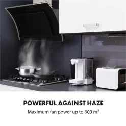 Sabia 90 Dunstabzugshaube | 90cm | 600 M³/h | Energieeffizienzklasse A | Inklusive 2 X Aktivkohlefilter -Klarstein 60002218 yy 0008 logo Klarstein Sabia 90 Dunstabzugshaube schwarz