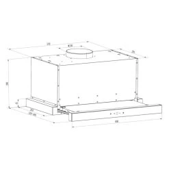 Vinea Dunstabzugshaube Umluftset 60cm 610m³/h Aktivkohlefilter Silber -Klarstein 60002221 yy 0008 detail Klarstein Vinea Unterbau Dunstabzugshaube silber