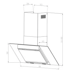Zola Dunstabzugshaube Umluftset 90cm 635m³/h Aktivkohlefilter Schwarz -Klarstein 60002282 yy 0009 logo Klarstein Zola 90 Dunstabzugshaube