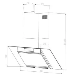 Balzac Dunstabzugshaube Umluftset 60cm 640m³/h Aktivkohlefilter -Klarstein 60002283 yy 0009 logo Klarstein Balzac 60 Dunstabzugshaube Edelstahl