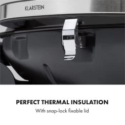 Parforce One 3,5kW 12000BTU 300°C SNJS Gasschlauch Schwarz -Klarstein 60002427 yy 0007 logo Klarstein Parforce One Gasgrill 12000BTU schwarz