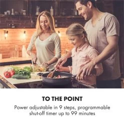 Kalahari Delicatessa Einbau-Ofen-Set Induktion 7000W 68Ltr Schwarz Edelstahl -Klarstein 60002585 yy 0007 logo Klarstein Delicatessa 60 Einbaukochfeld schwarz