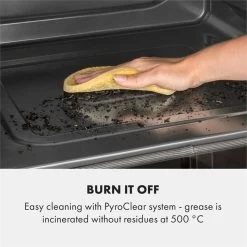 Gusteau Hektor Einbau-Set Backofen + Unterbau-Haube Schwarz Edelstahl -Klarstein 60002596 yy 0004 logo Klarstein Gusteau Elektrischer Einbaubackofen schwarz