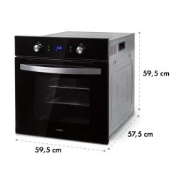 Gusteau Hektor Einbau-Set Backofen + Unterbau-Haube Schwarz Edelstahl -Klarstein 60002596 yy 0012 logo Klarstein Gusteau Elektrischer Einbaubackofen schwarz